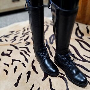 FRYE Leather lace up riding boots